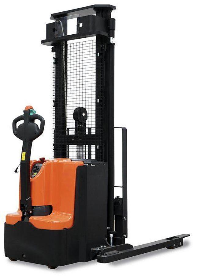 Professional electric walkie straddle stacker - Heavy-duty - High productivity.