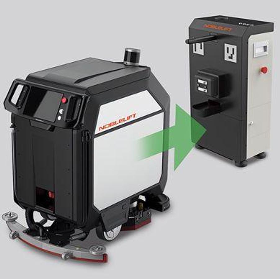 ANB510 Lithium AI powered AGV scrubber-dryer robot - Fully autonomous.