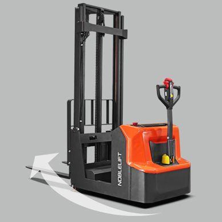 Lithium powered counterbalanced stacker - Light-duty - High productivity.