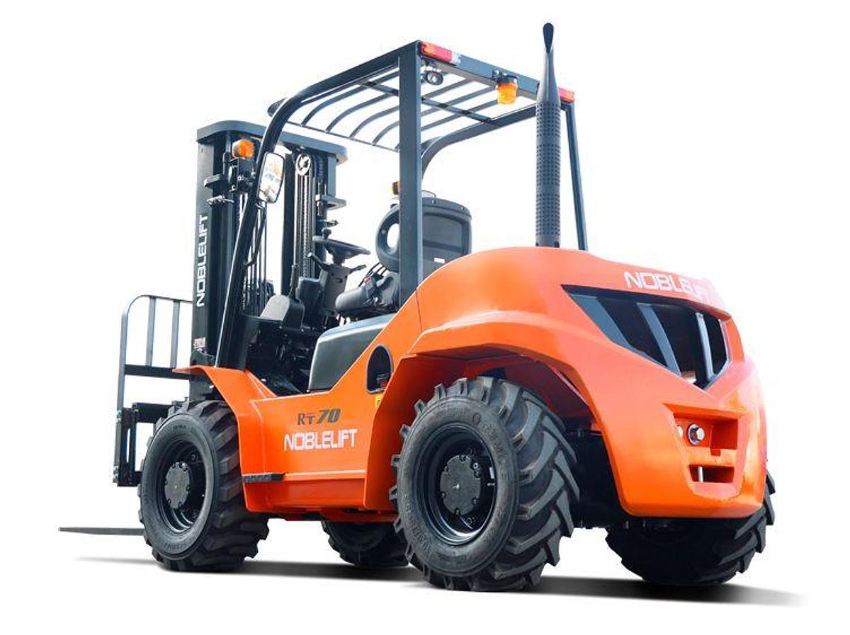 FD4RT70 Diesel
7,000 lb Capacity
Rough Terrain Diesel Forklift
157 in (3-Stage, Std) Lift Height
Pneumatic Tires