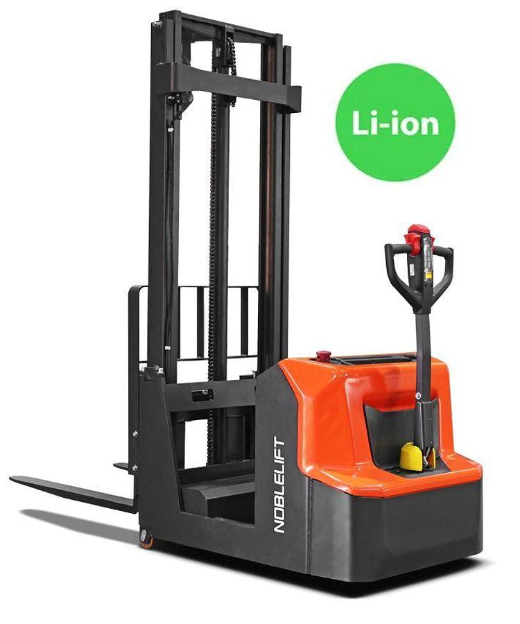 Lithium powered counterbalanced stacker - Light-duty - High productivity.