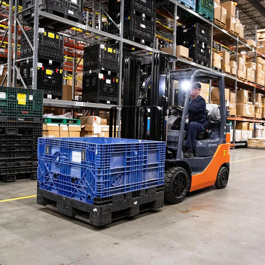 3,000 lb. Gas/LP Warehouse Forklift, Cushion Tires