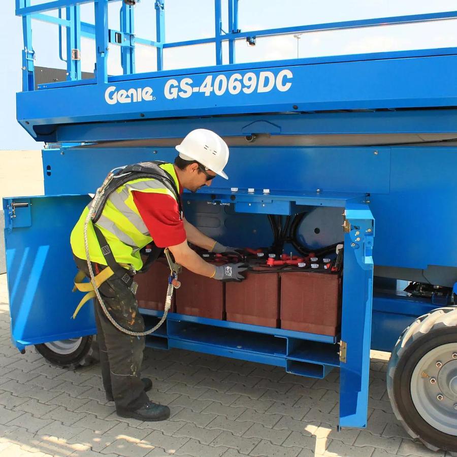 39-40 ft. Rough Terrain Scissor Lift, Electric, Wide