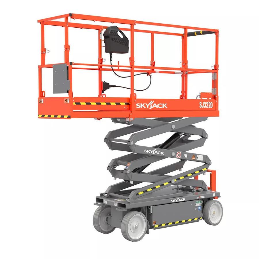 20-21 ft. Scissor Lift, Electric, Narrow, Power Deck Extension