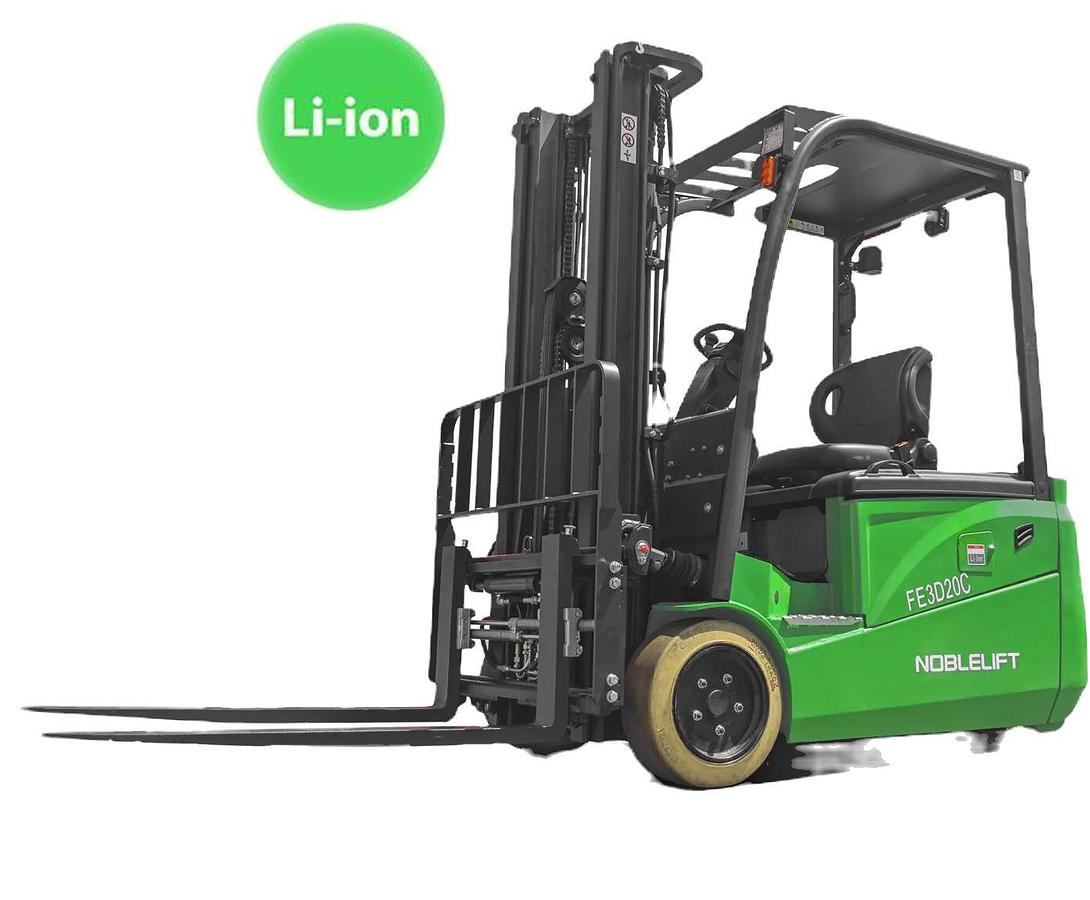 Noblelift FE3C32-40 Lithium 3 Wheel Electric Cushion Forklift 3,200-4,000lbs Cap