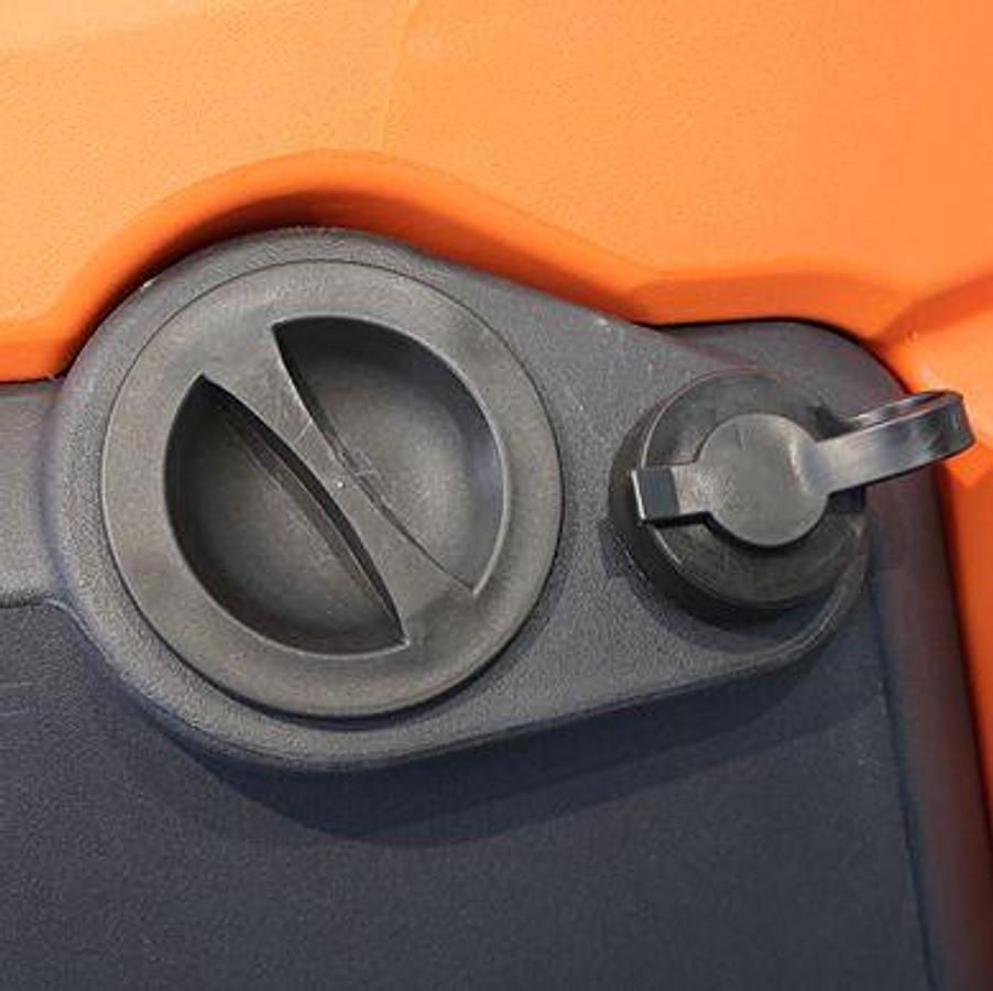 Ride-on electric industrial scrubber - Large sized spaces - 60,000 sq feet/hour.