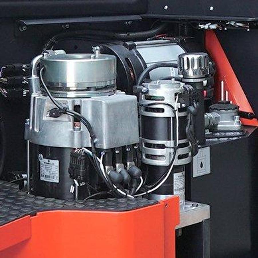 AC powered very narrow aisle forklift - High lift height - High mobility.