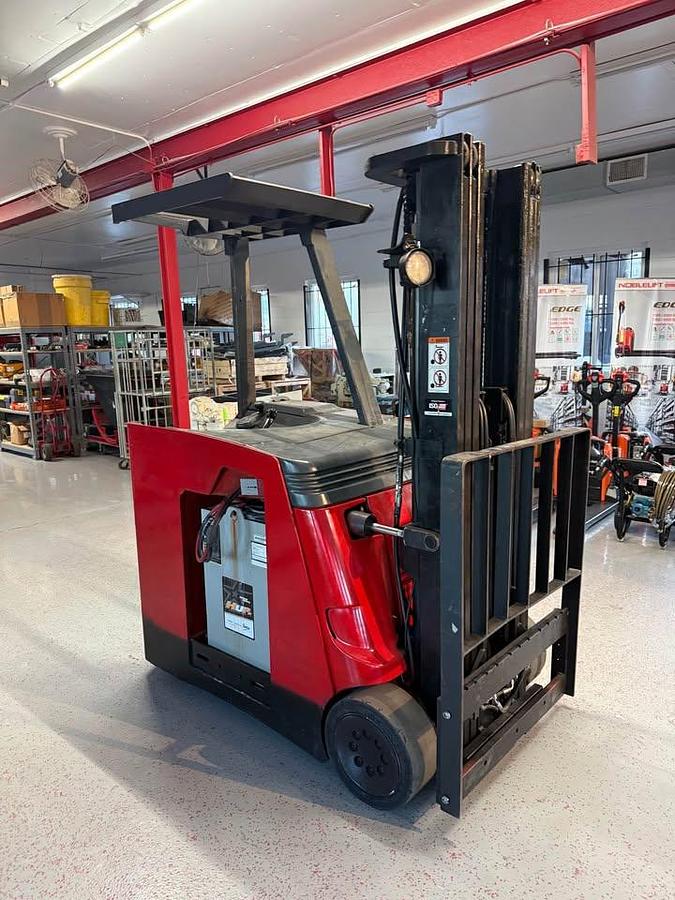 Used Raymond 3,500lbs capacity stand up counterbalance forklift