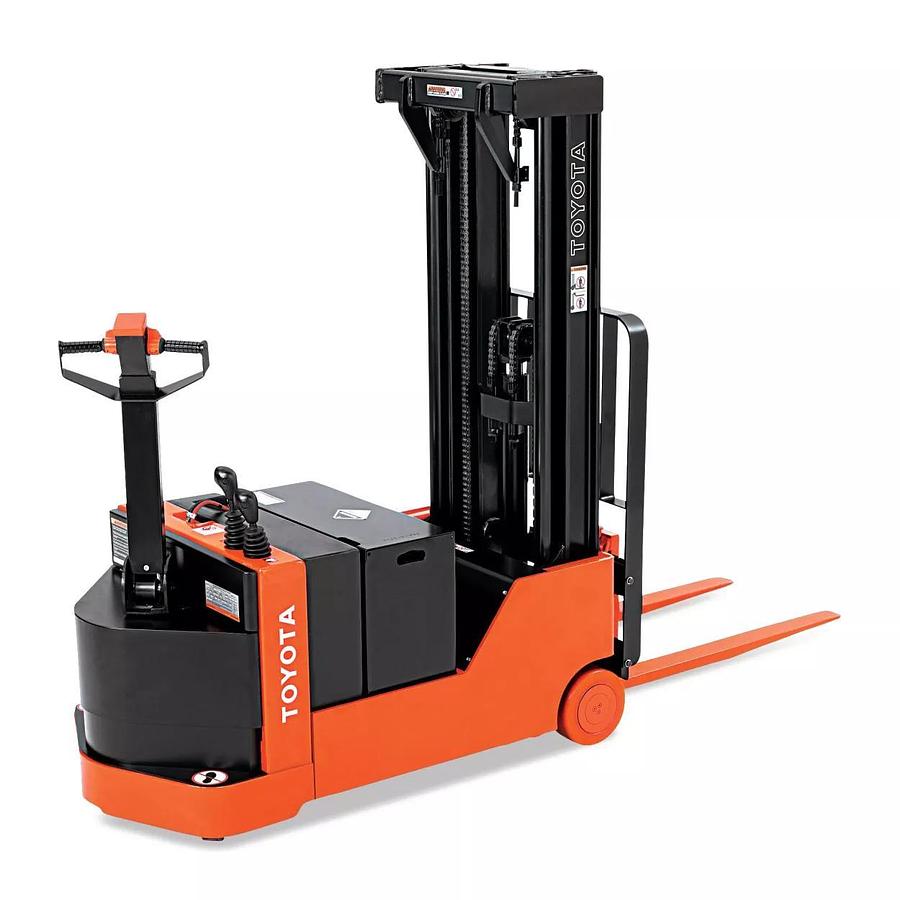 4,000lb. Electric Pallet Stacker, Walk Behind, Cushion or Poly Tires