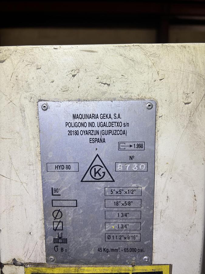 Used GEKA HYDRACROP 80/SD