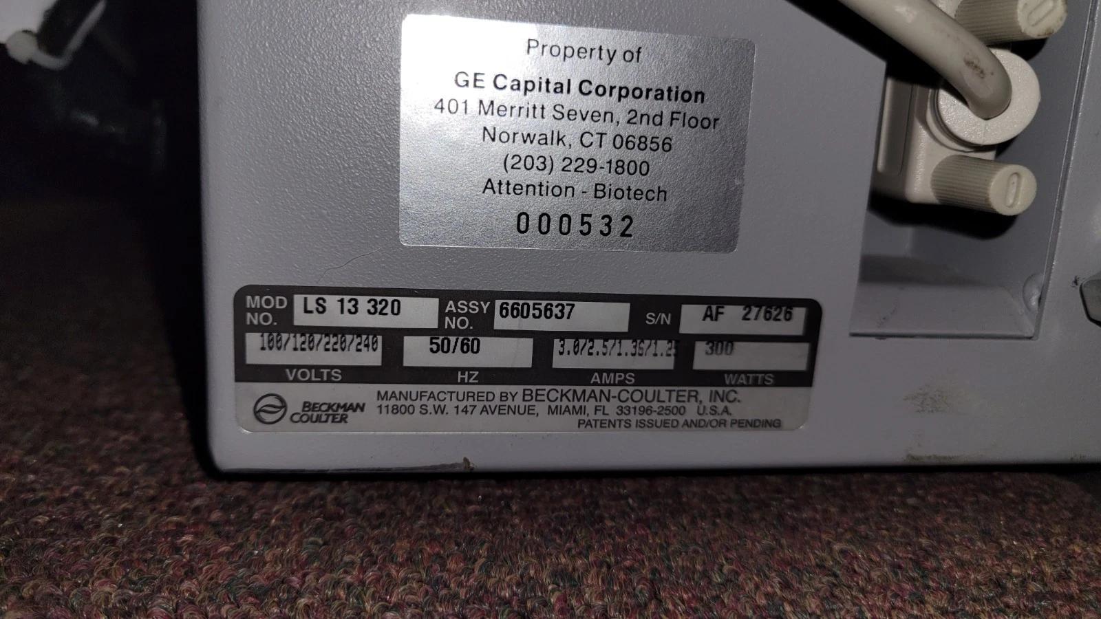 Used Beckman Coulter LS 13 320 Laser Particle Size Analyzer w/ ULM