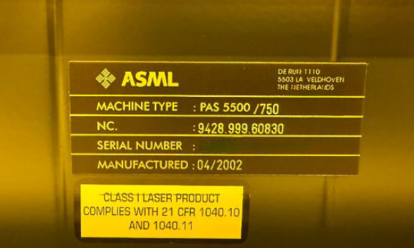 Used 2002 ASML PAS5500/750