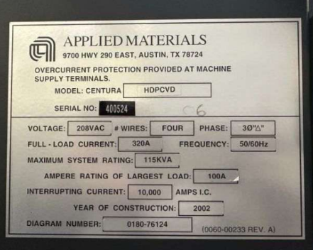 Used 2002 AMAT Ultima HDP
