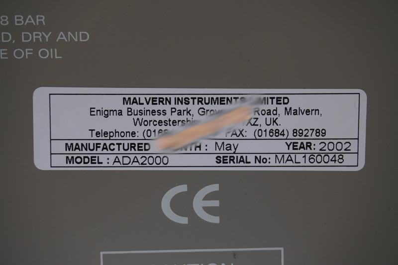 Used 2002 Malvern Mastersizer 2000