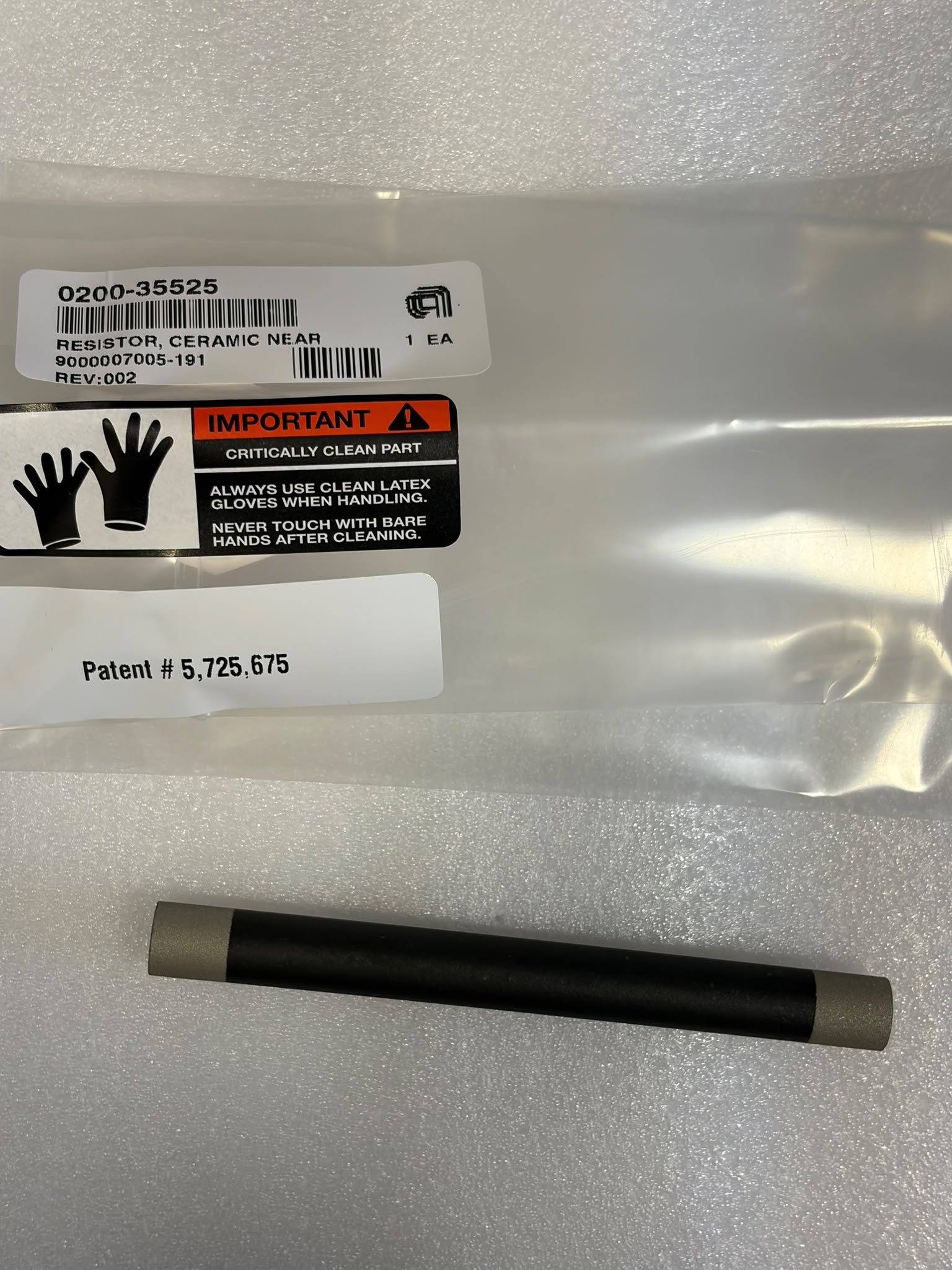 Used Applied Materials AMAT 0200-35525 RESISTOR,CERAMIC,NEAR-NET-SHAPE