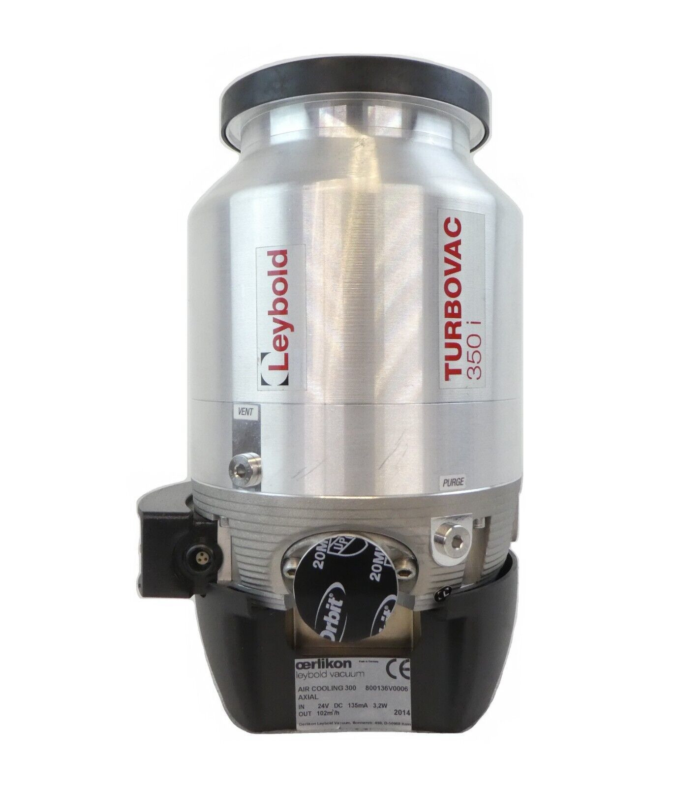 Used TURBOVAC 350i Leybold 830051V1001 Turbomolecular Pump w/Cooling