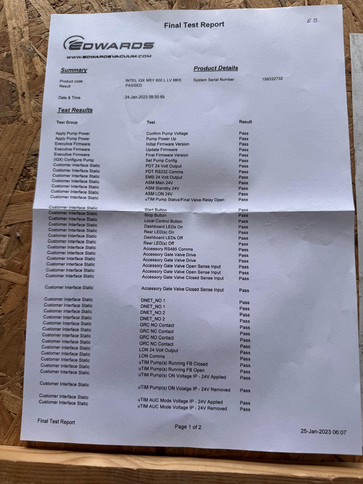 Used Edwards IGX600L