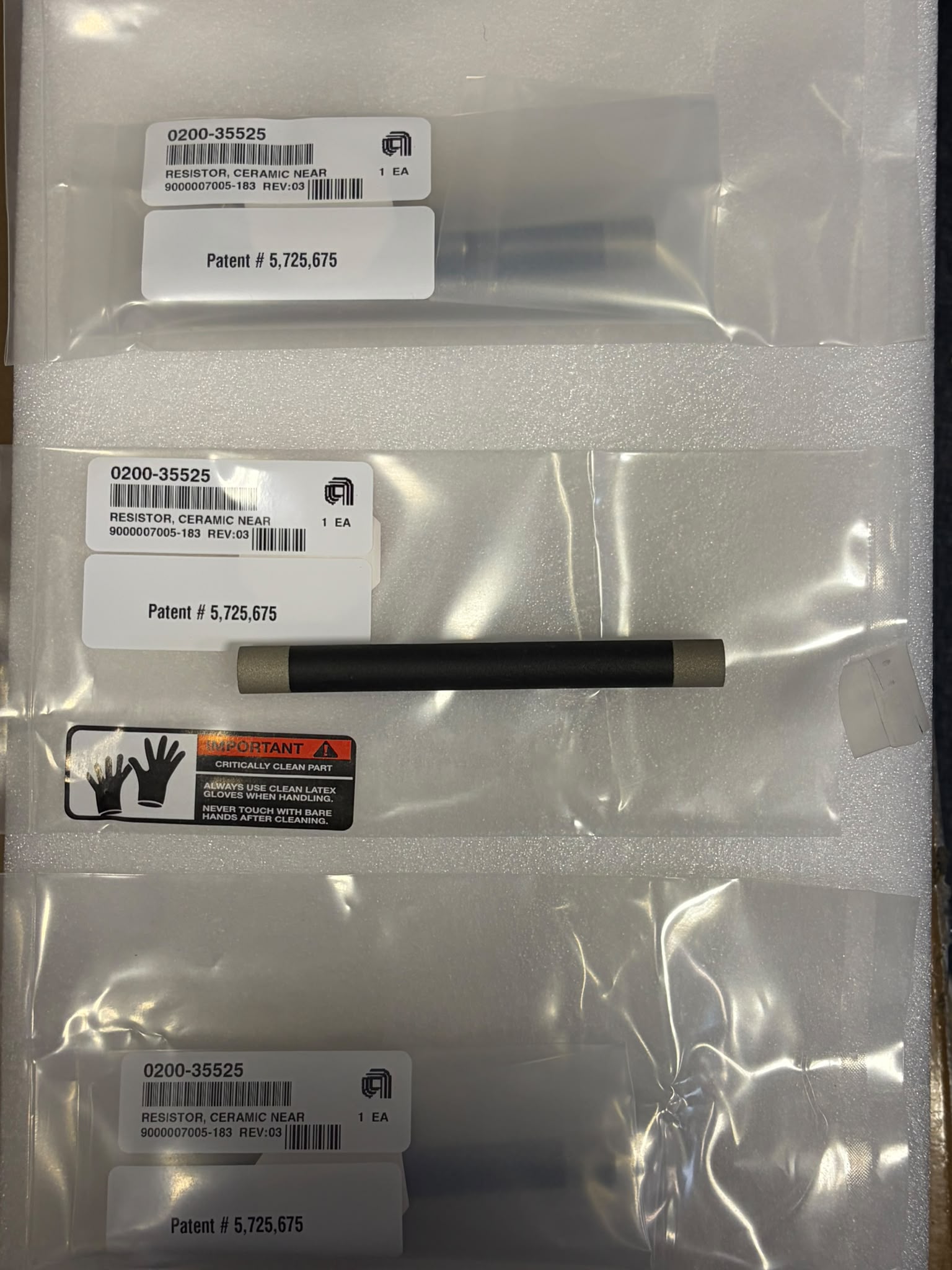 Used Applied Materials AMAT 0200-35525 RESISTOR,CERAMIC,NEAR-NET-SHAPE