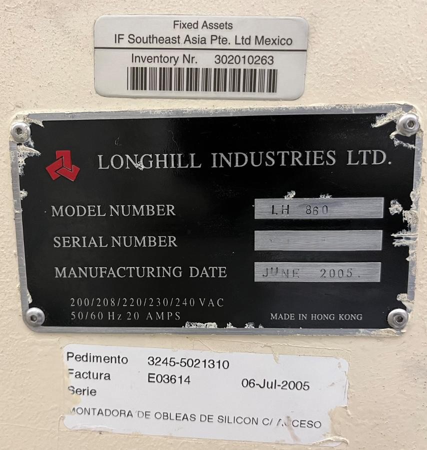 Used 2005 Longhill Industries LH-860