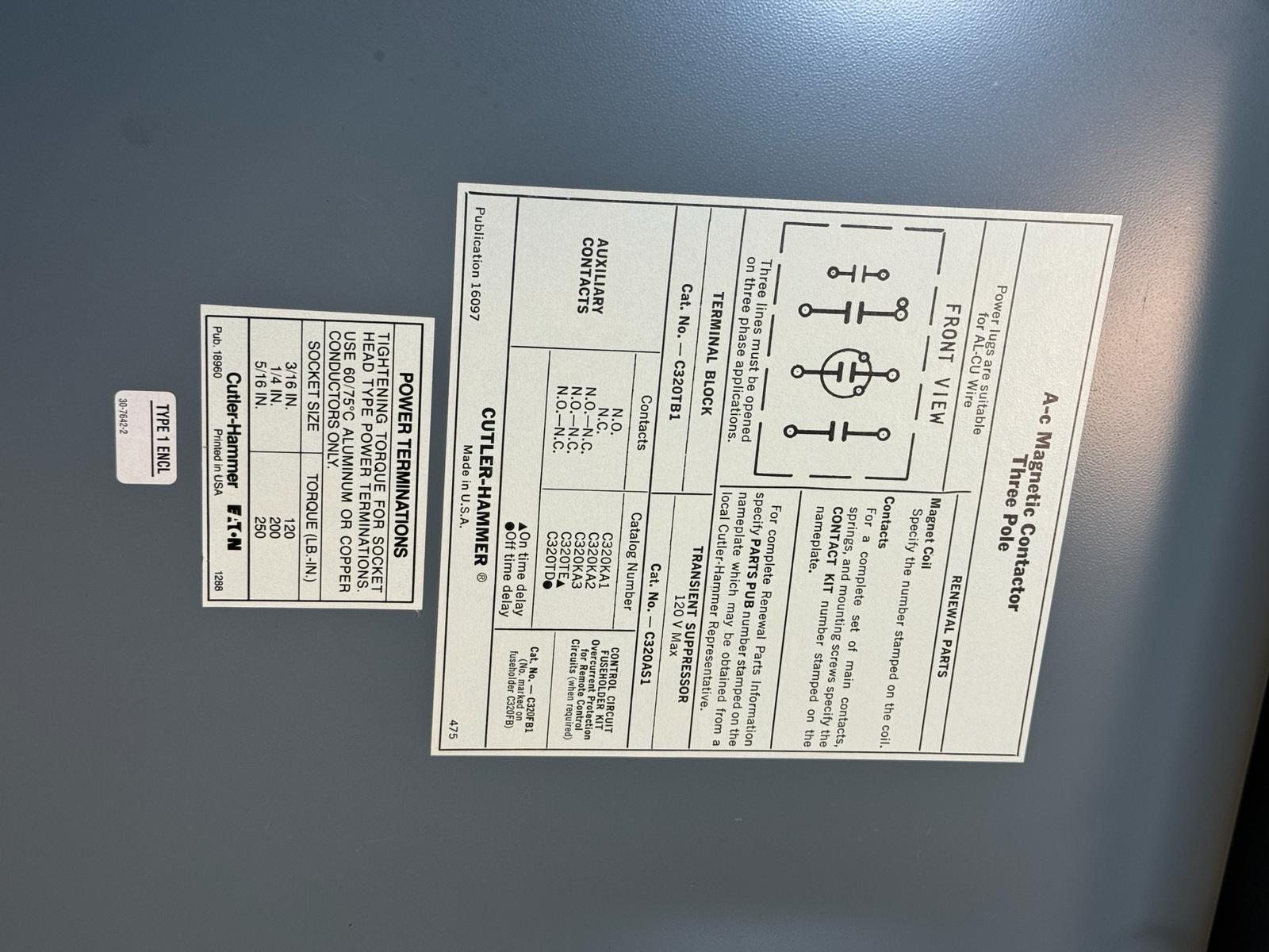 Used Eaton Nova 6200AV 1016-0006-0001