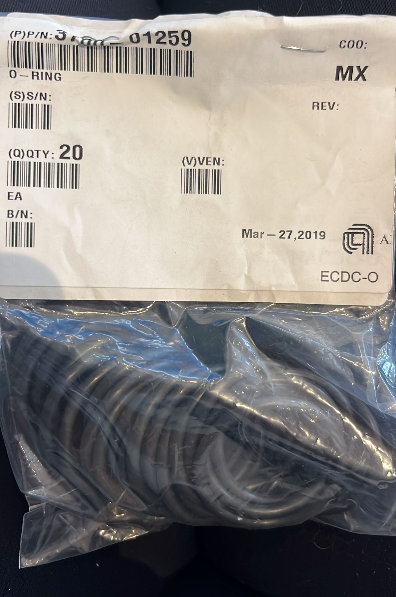 Used Applied Materials AMAT WXZ PART: O-RINGS - VARIOUS AVAILABLE