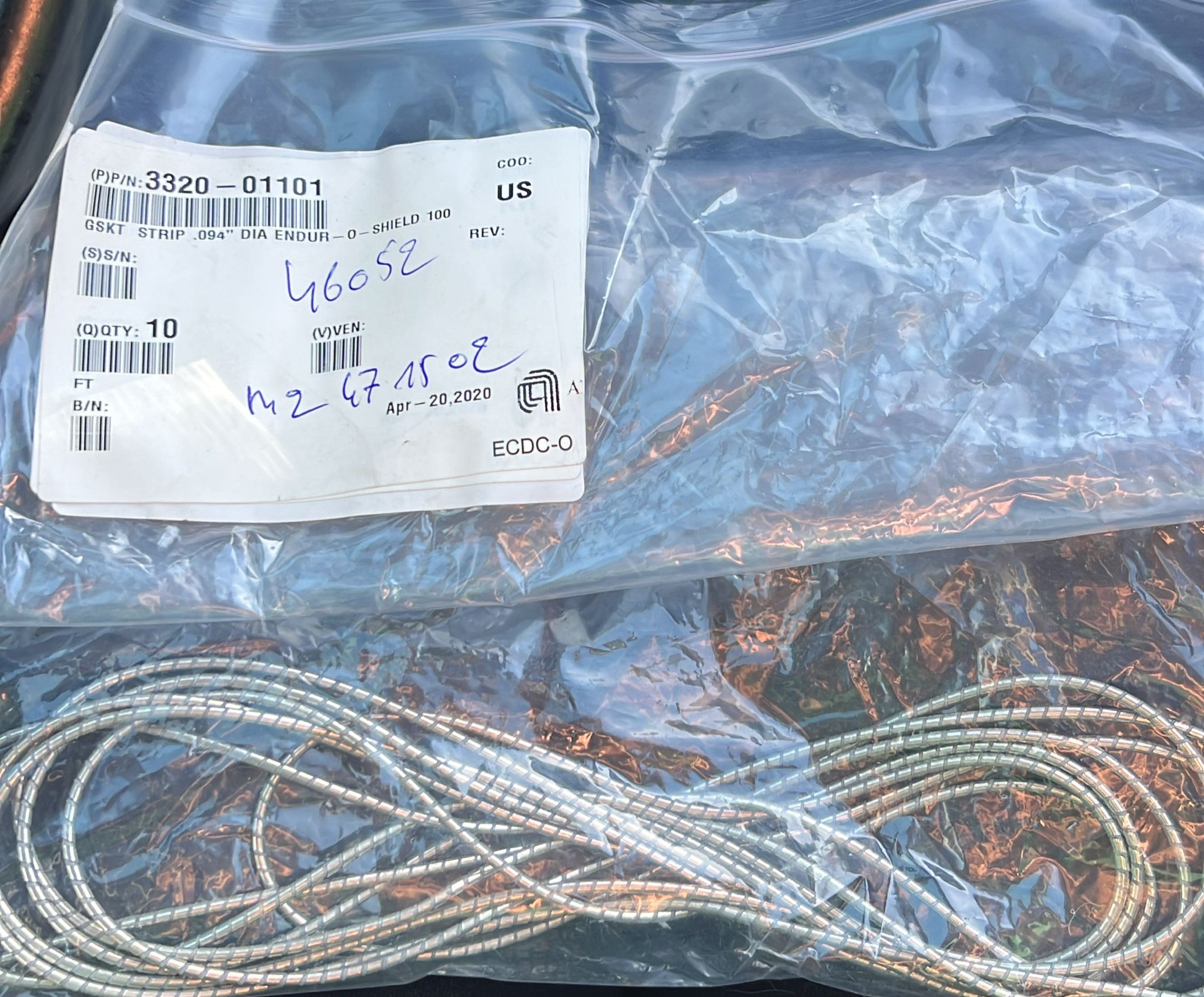 Used Applied Materials AMAT 3320-01101 GSKT SHLD RF 1.987IDX.1