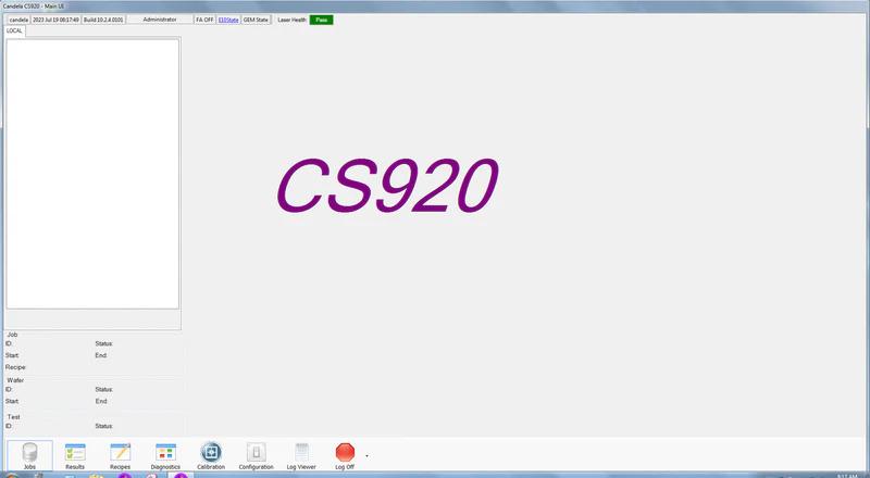Used 2017 KLA Candela CS 920 Surface Analyzer