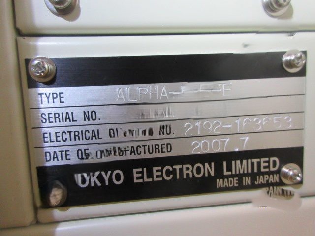 Used 2007 TEL ALPHA-8SE Nitride