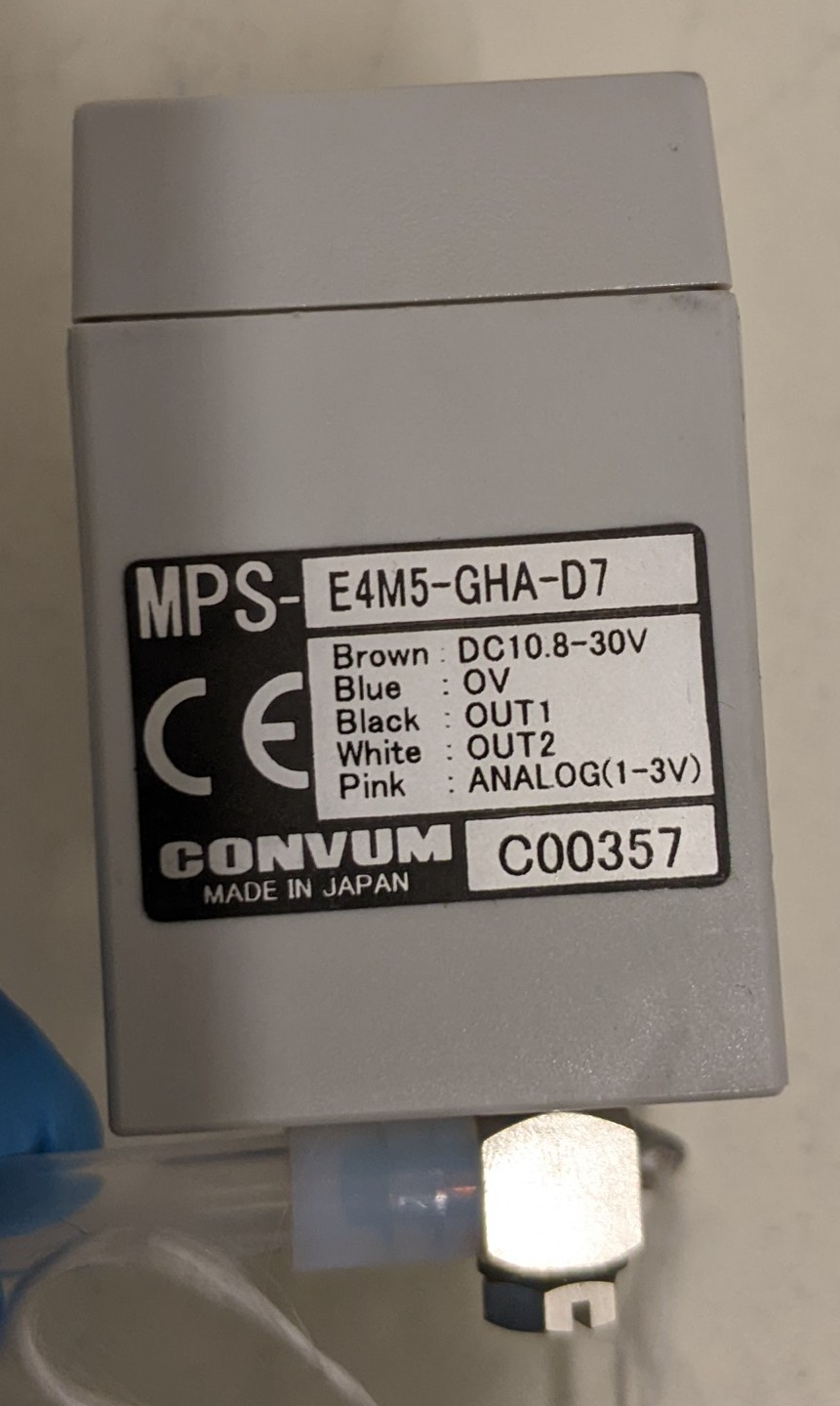 Used Screen CONVUM  Digital Vacuum Pressure Flow Sensor