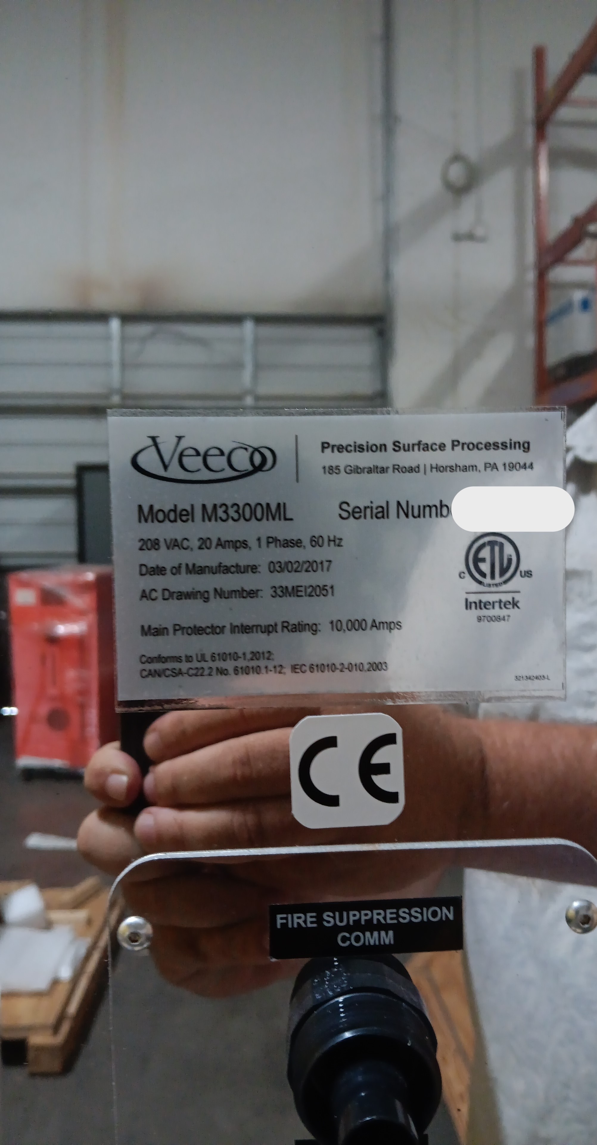 Used 2017 VEECO M3300ML