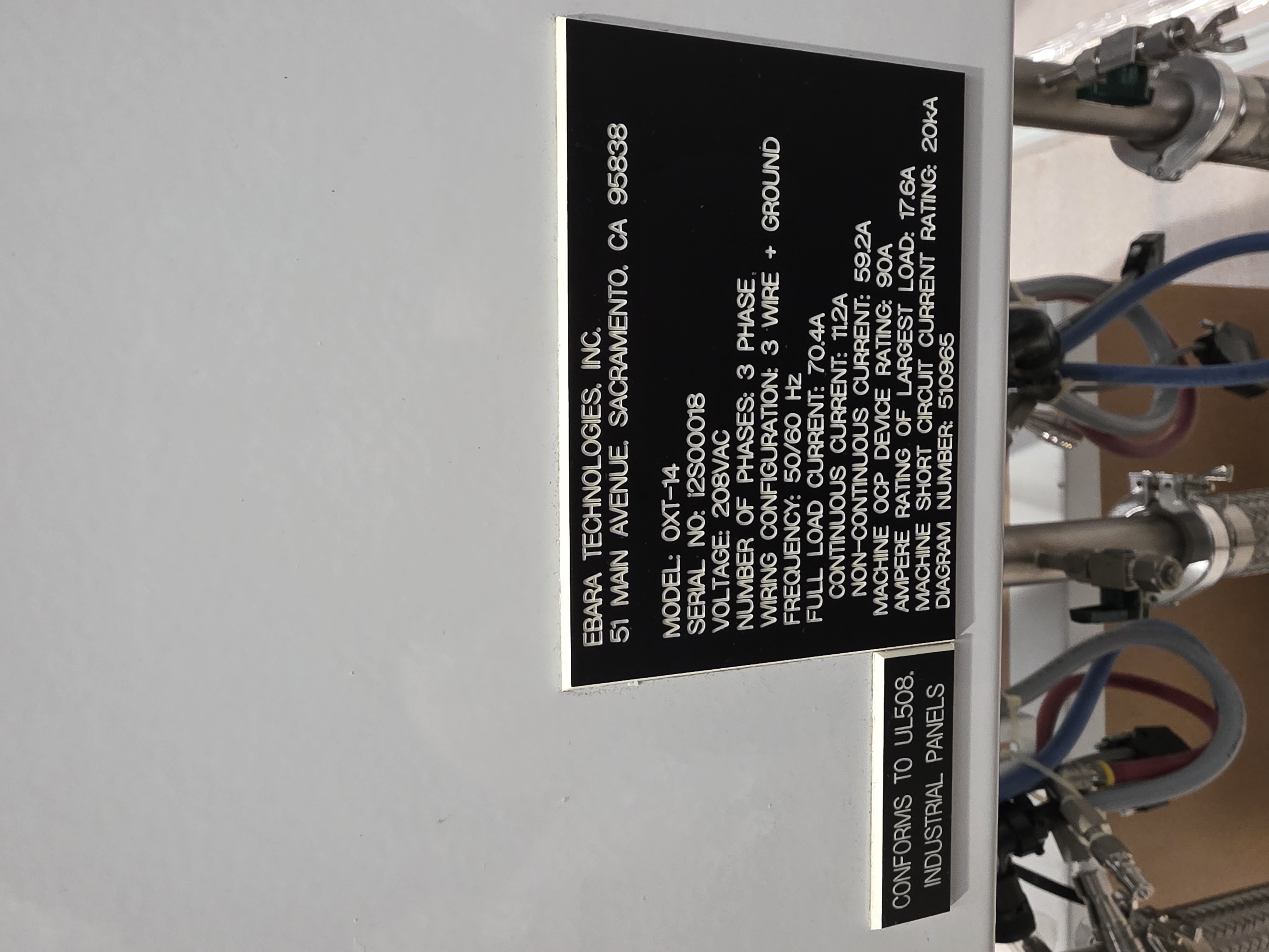 2015 Ebara OXT-14 Modular Pump Rack System – 4-Channel Automated Foreline Skid, New