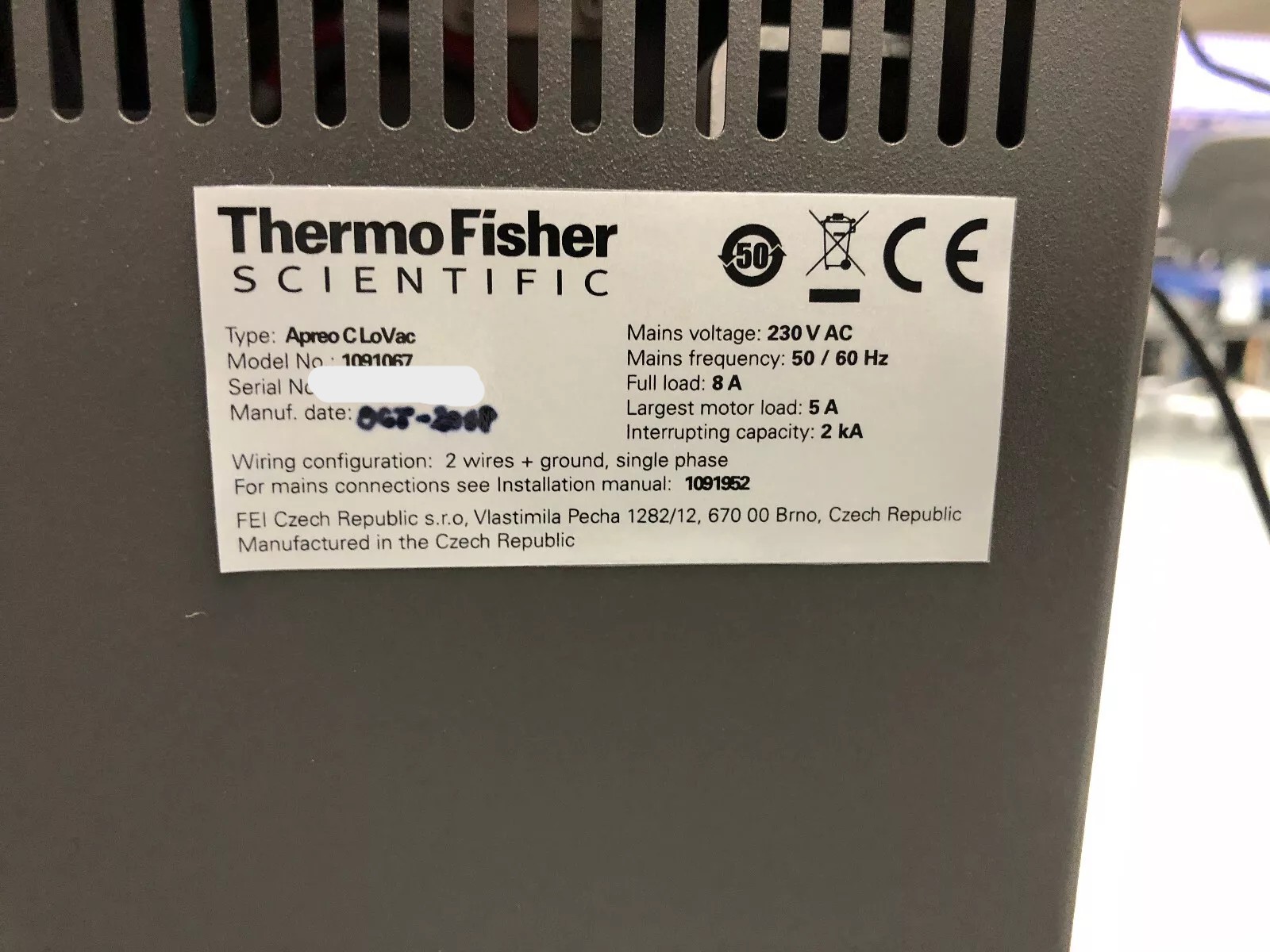 Used Thermo Fisher FEI Apreo C LoVac