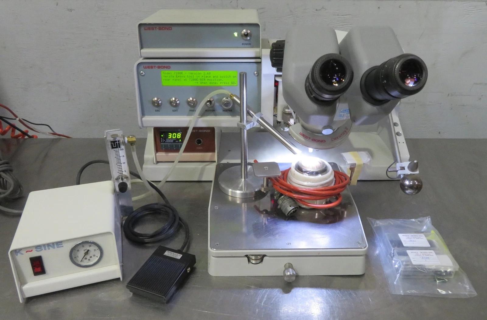 Used West-Bond 7372E Epoxy/Eutectic Die Bonder, Inert Gas Mirrored Workholder