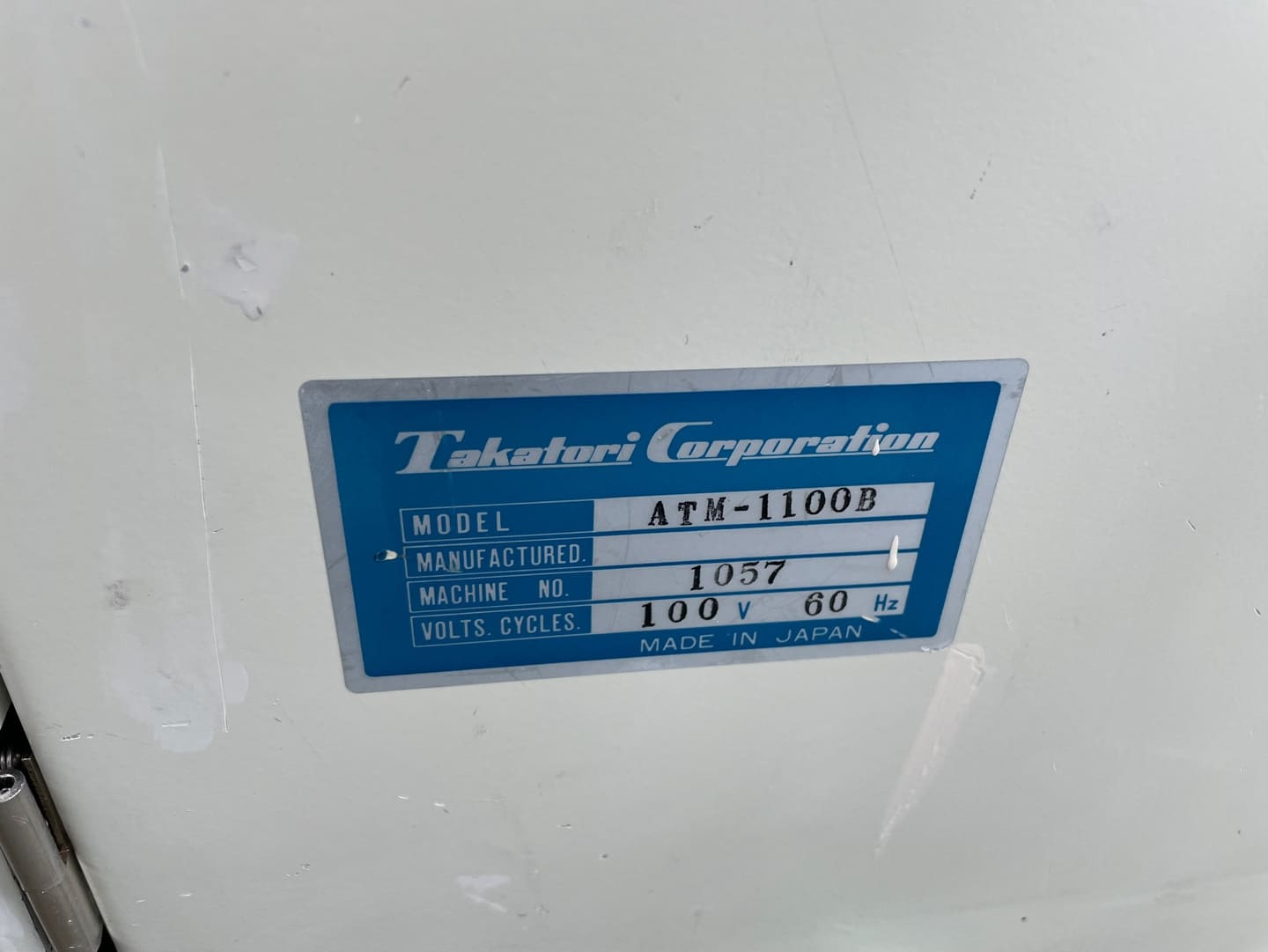 Used 2006 TAKATORI ATM-1100B