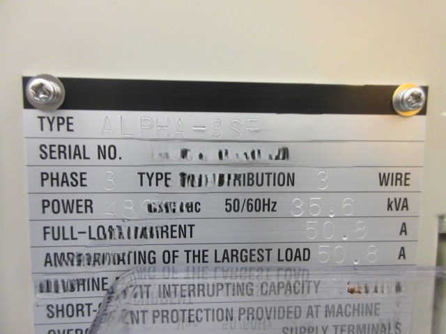 Used 2005 TEL ALPHA-8SE Poly