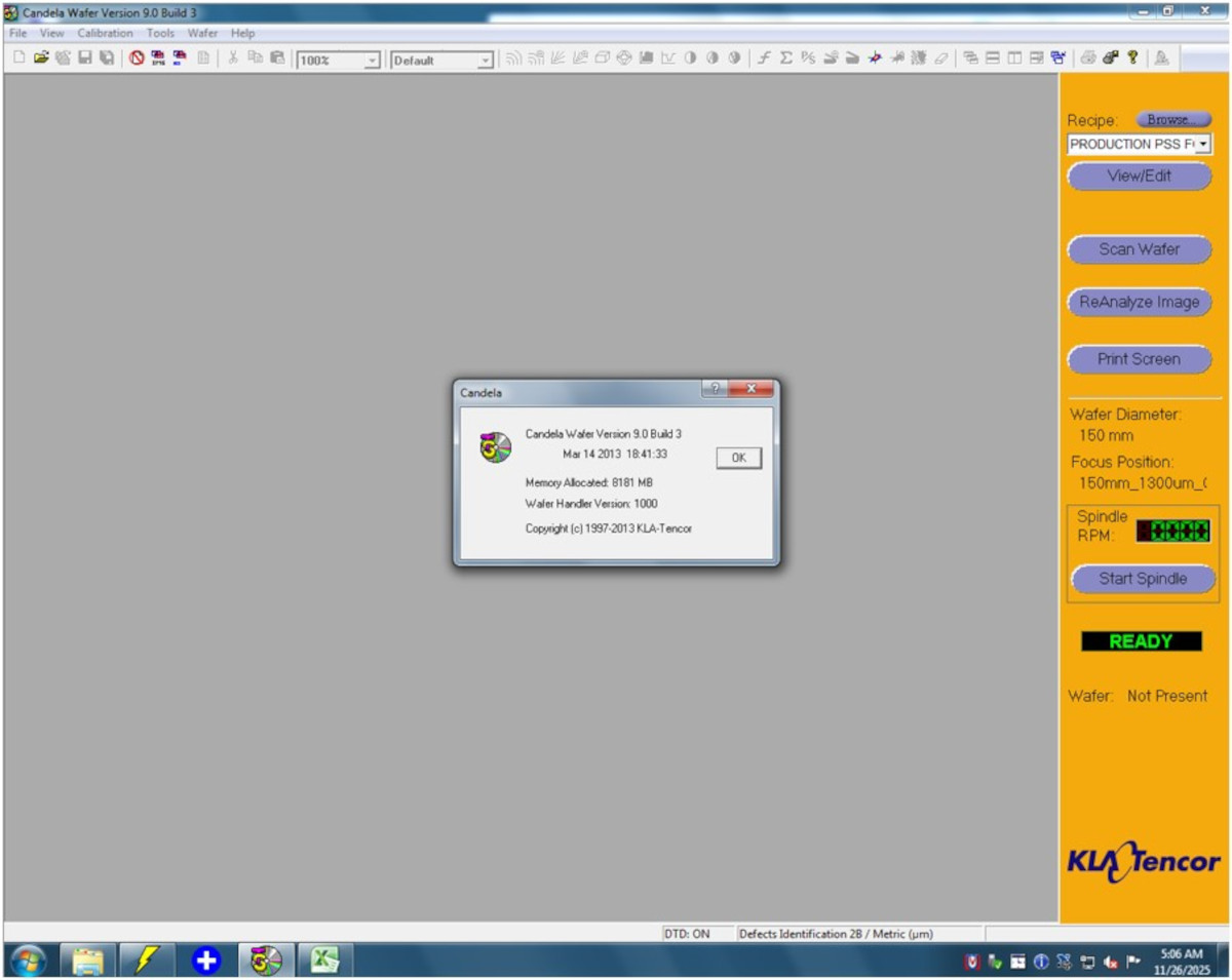 Used 2011 KLA TENCOR Candela 8620 Wafer Inspection System