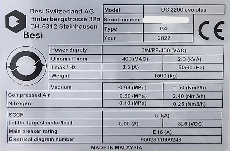 Used 2022 BESI Datacon 2200 evo plus