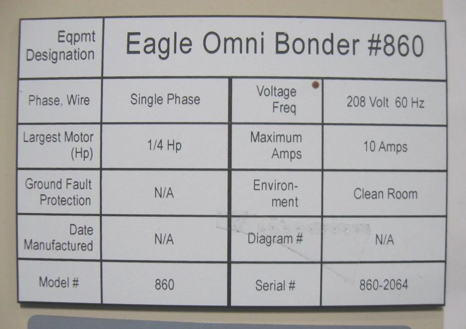 Used SEC Semiconductor Equipment Corp. 860 Eagle Omni Die Bonder