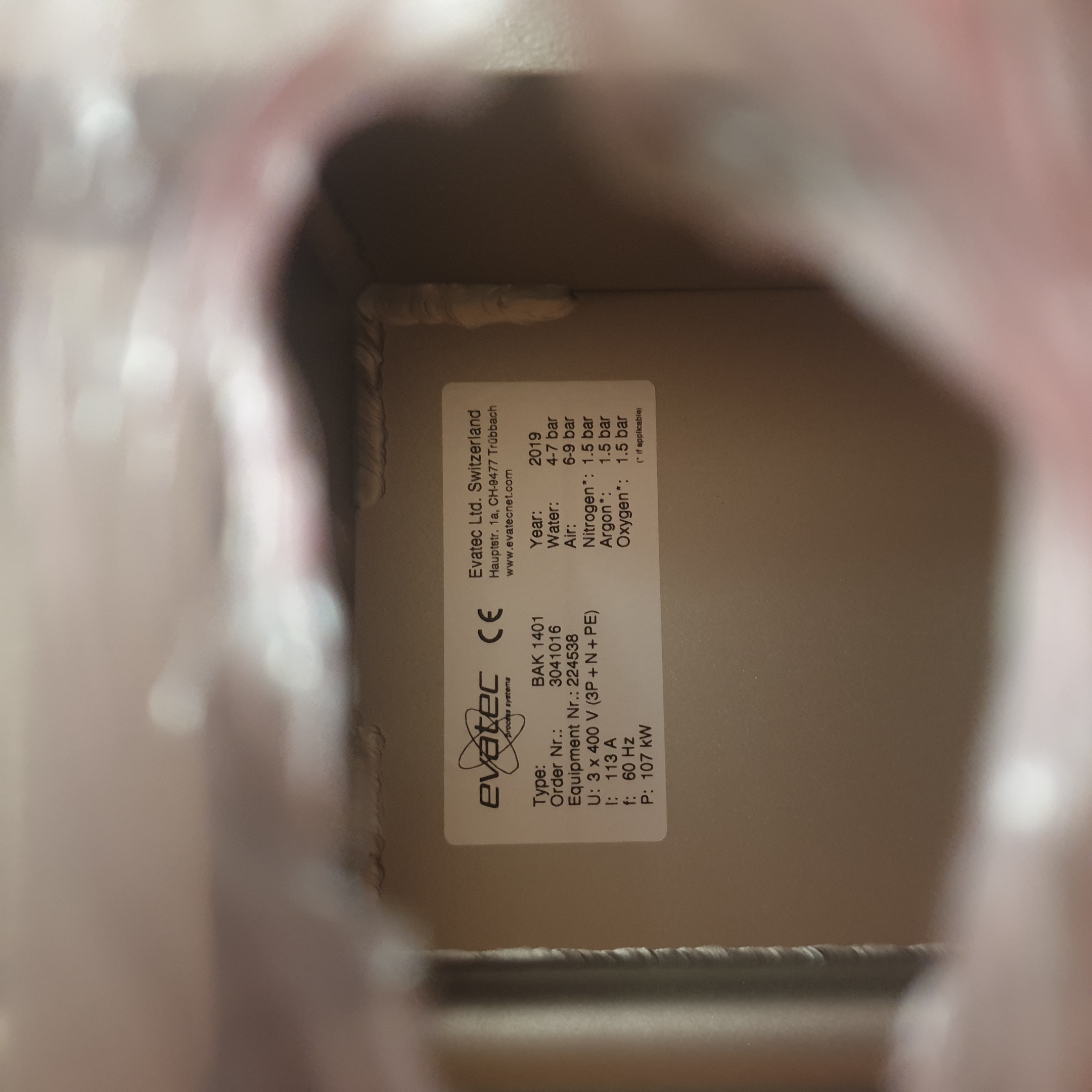 Used EVATEC BAK 1401