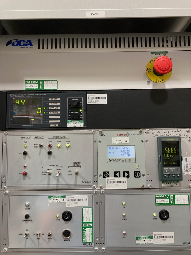 Used DCA Instruments UHV Cluster Tool / MBE Growth, Linear Sputtering, Pre-Clean