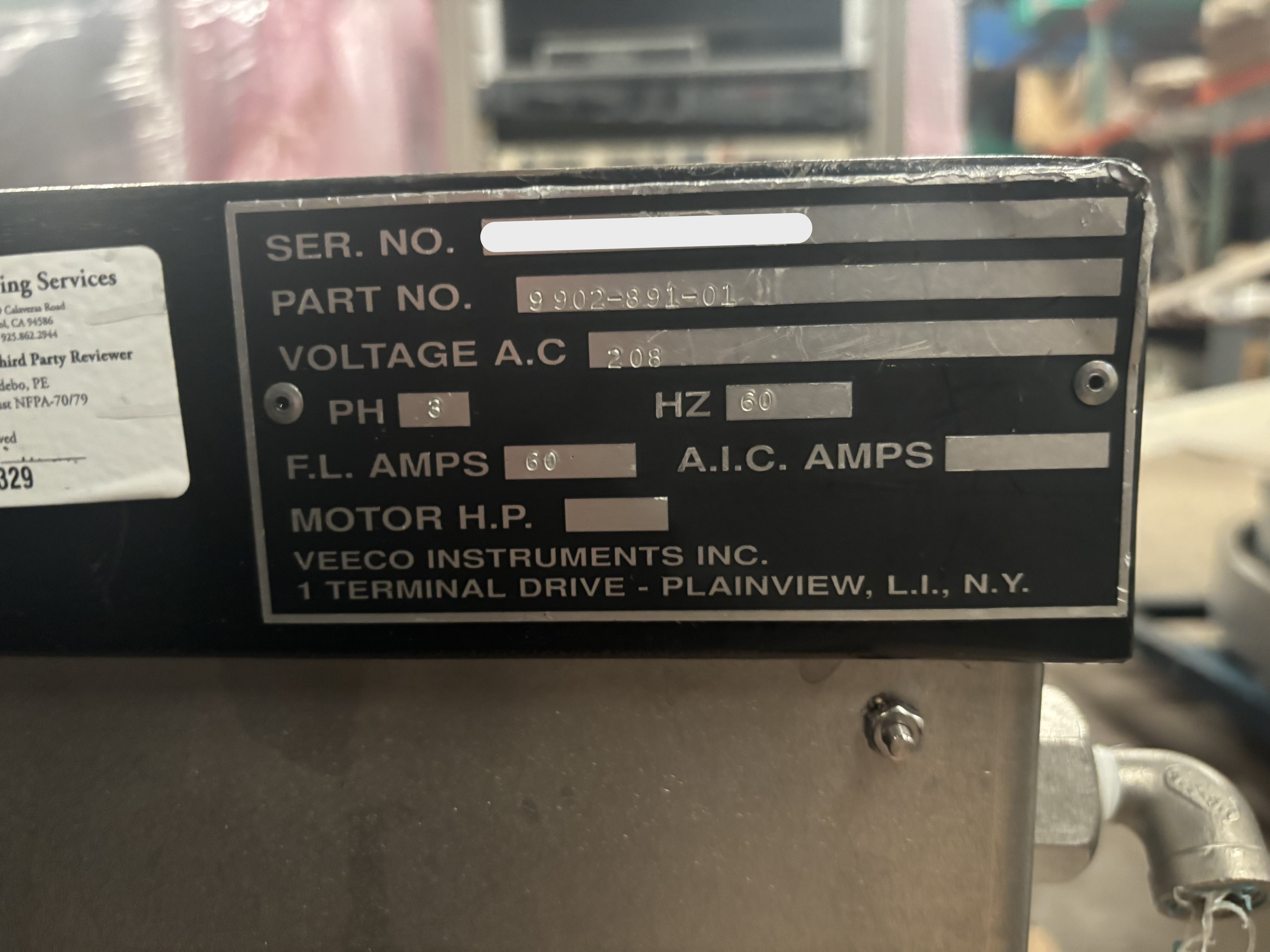 Used Veeco Microtech RF-350 Ion Beam System