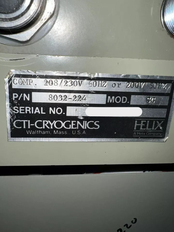 Used 2003 Perkin Elmer 4450 Sputtering PVD , Cryo Compressor, Vacuum Pump