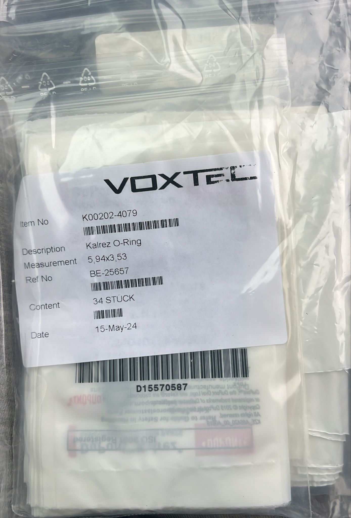 Used Applied Materials AMAT WXZ PART: O-RINGS - VARIOUS AVAILABLE