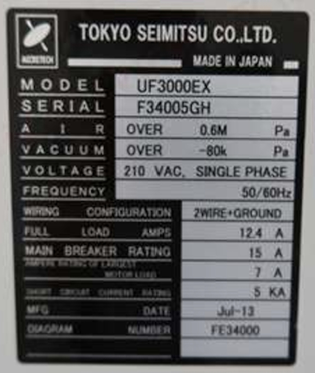 Used 2013 Accretech TSK UF3000EX Tri-Temp