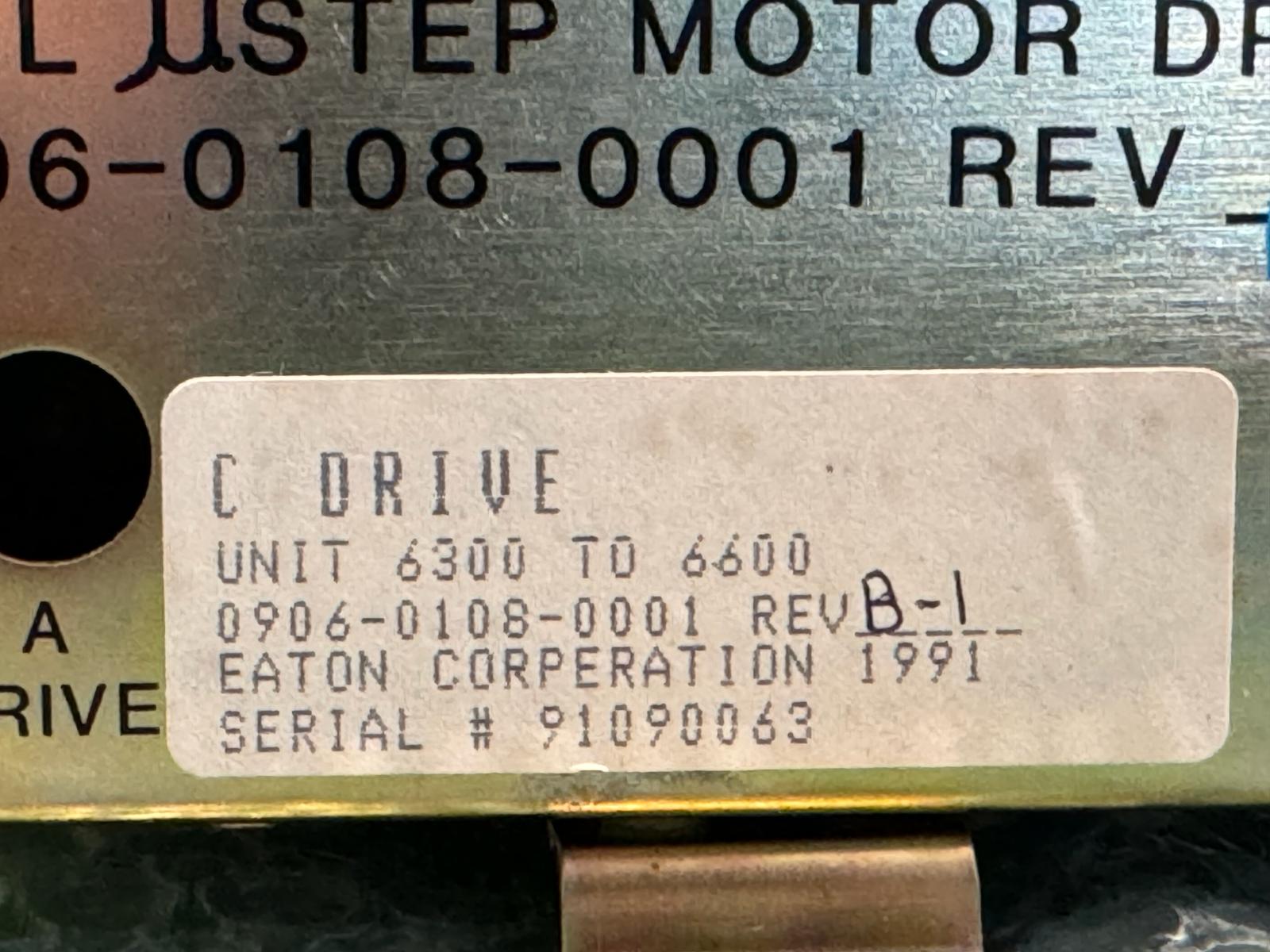 Used Eaton Nova 6200AV 6500 DUAL USTEP C DRIVE MOTOR DRIVE 0906-0108-0001
