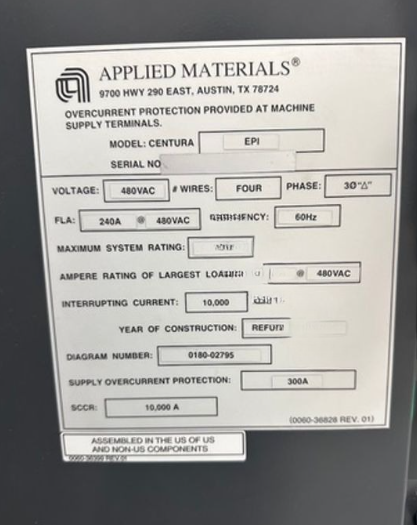 Refurbished AMAT CENTURA EPI