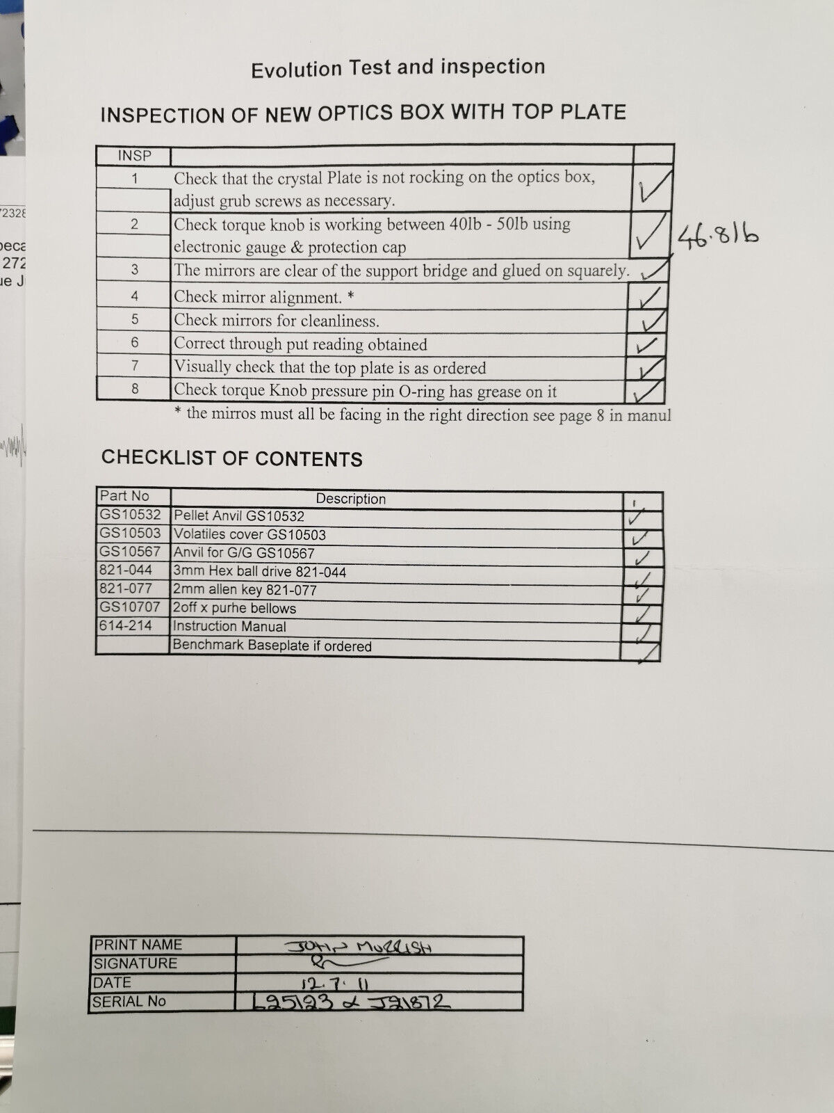 Used Perkin Elmer L1272328 Specac ATR Silver Gate Evolution Recessed ZnSe + Adapter