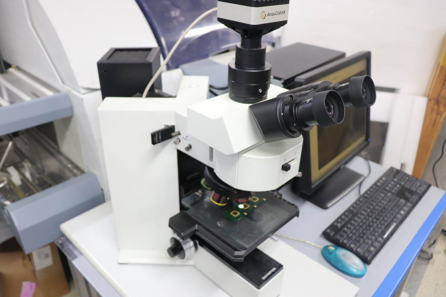 Used OLYMPUS BX60MF5 Trinocular Microscope