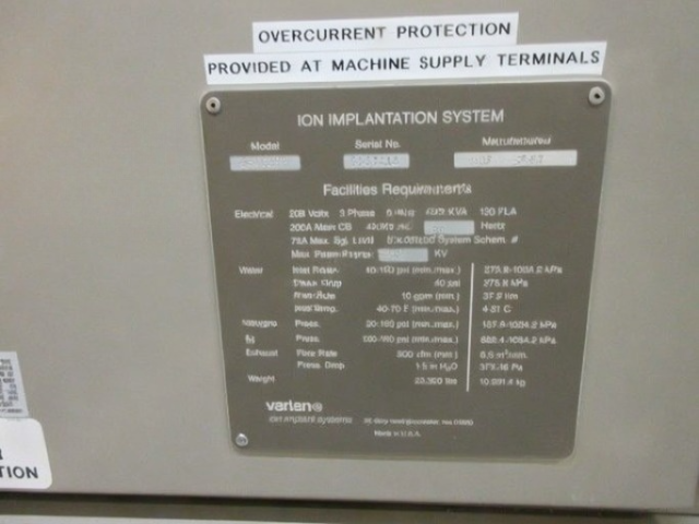 Used 1997 AMAT Varian EHP-500