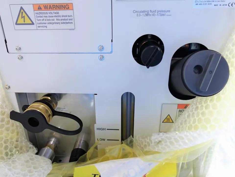 Used 2018 SMC INR-498-012E-X028 THERMO CHILLER AMAT 0190-60669 H2000 EG/DI HEAT EXCHANGER